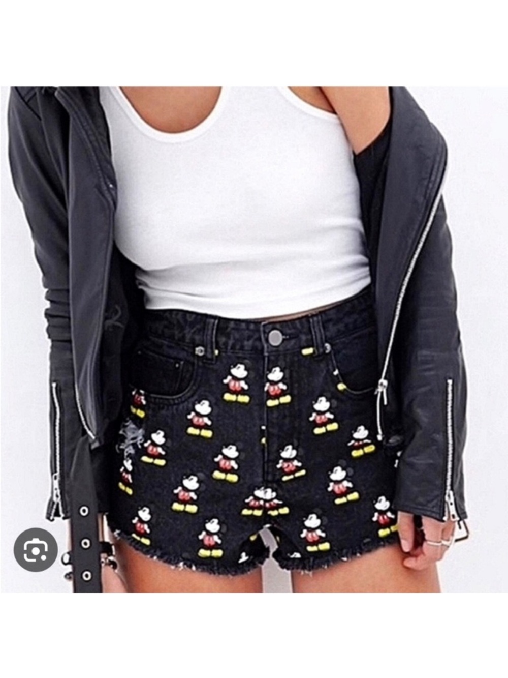 NWT Mickey Mouse Black Jean Shorts